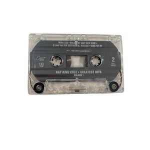 Nat King Cole Greatest Hits Volume 1 Cassette Tape 1993 Cema Clear Shell Vintage